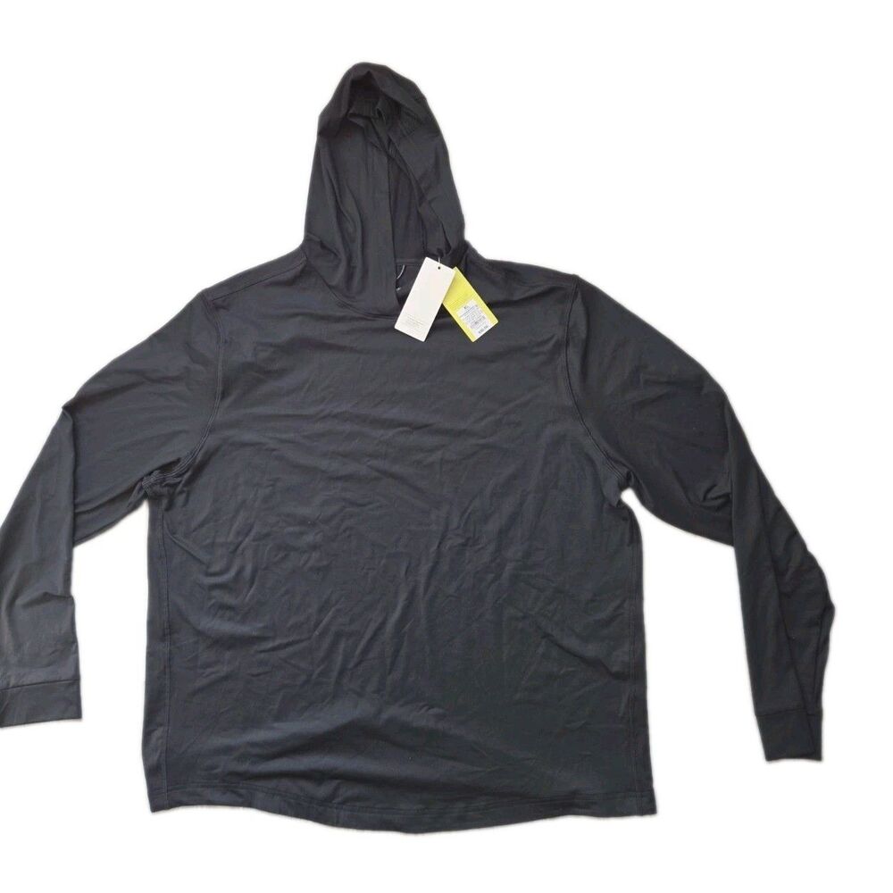 NWT in Motion Black Soft Stretch Performance Hoodie UPF 50 Moisture Wicking XL
